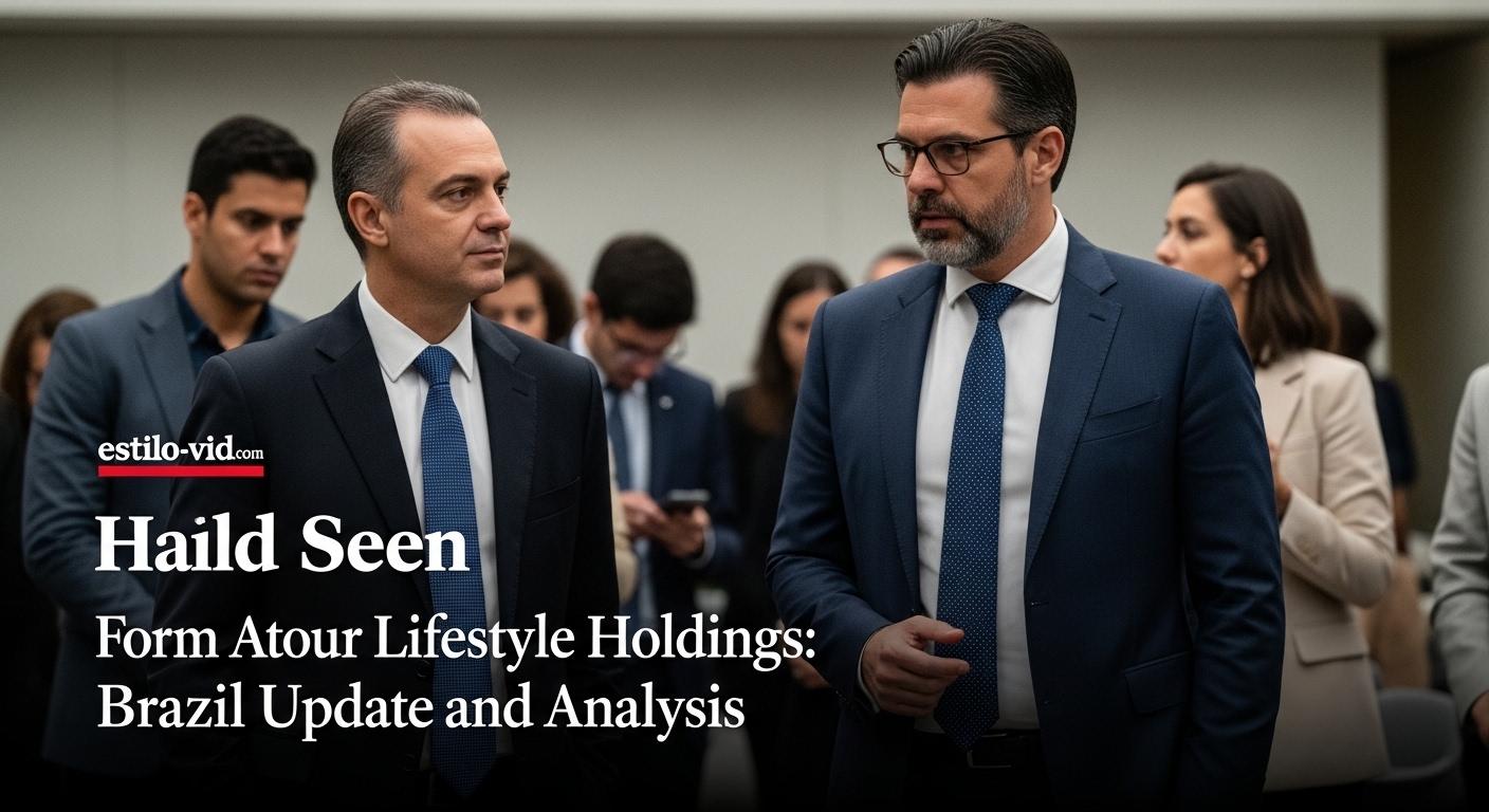 Editorial image depicting a Brazil-focused modern living space with a subtle corporate branding motif for Form Atour Lif