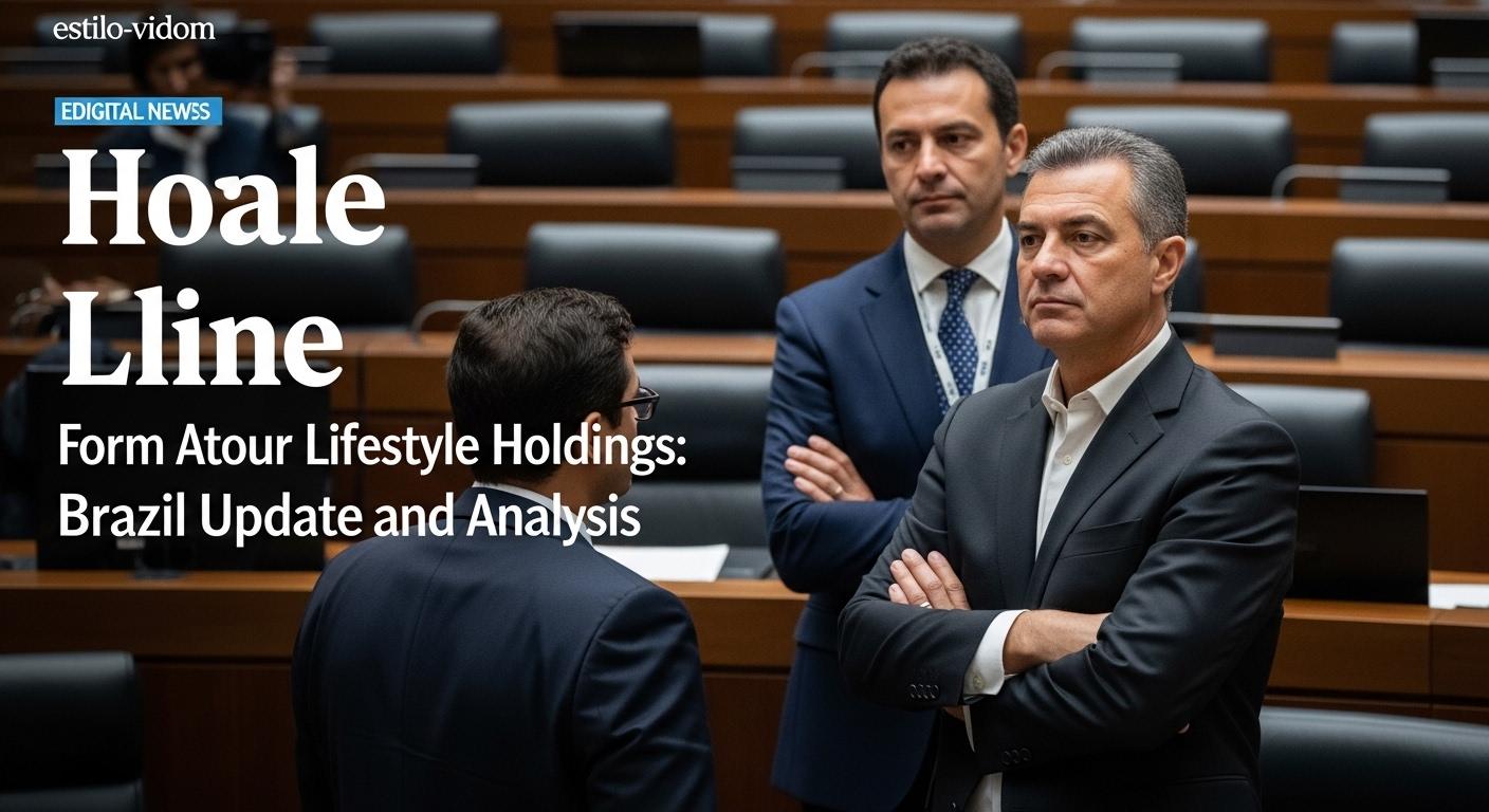 Editorial image depicting a Brazil-focused modern living space with a subtle corporate branding motif for Form Atour Lif