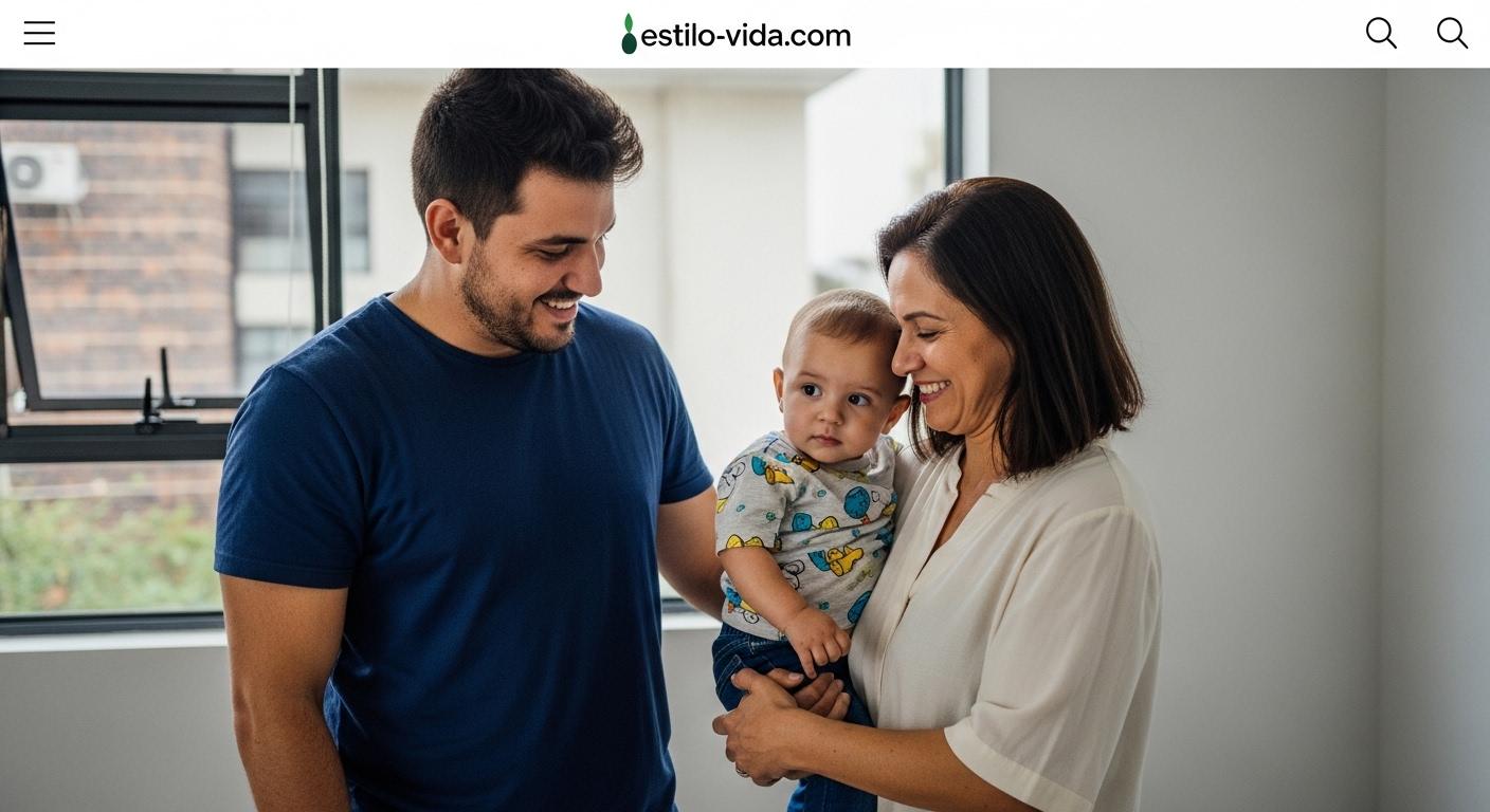 Family at a dining table discussing boundaries with a returning son in Brazil