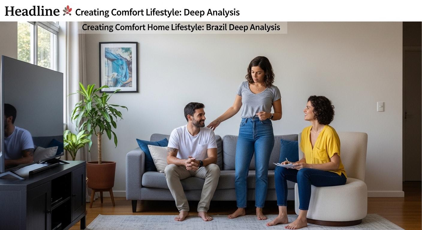 Cozy Brazilian living room with plants and warm lighting illustrating Creating Comfort Home Lifestyle