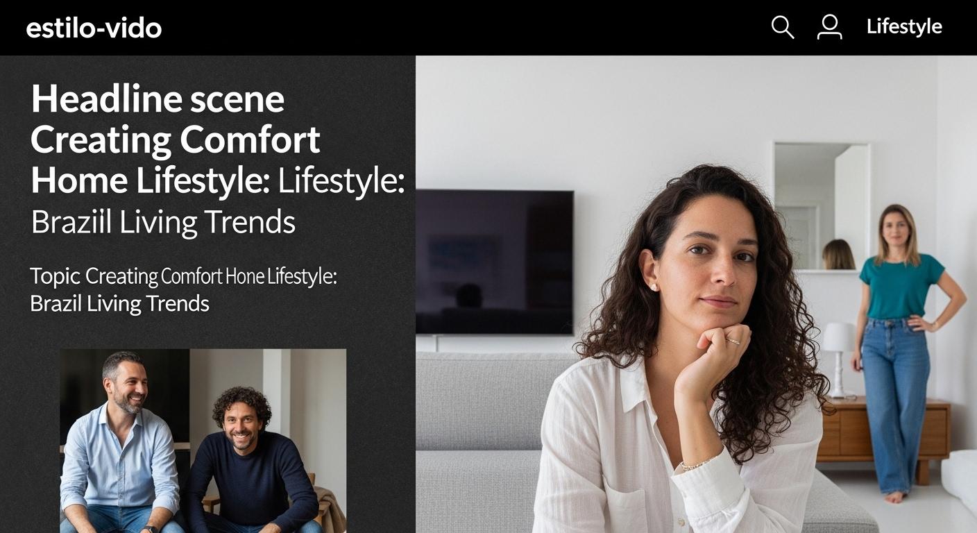 Cozy Brazilian living room emphasizing comfort and organization.