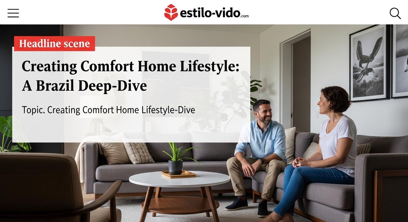 Cozy Brazilian living room with warm textiles and plants.